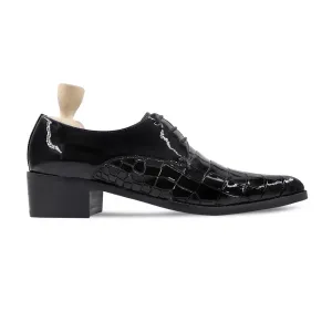 Berry - Men's Black Patent Leather Derby Shoe