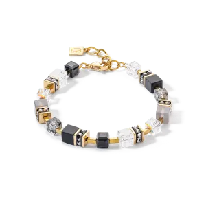 GeoCUBE® Precious statement bracelet gold-black