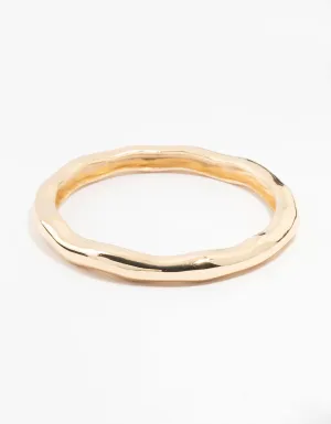 Gold Molten Bangle