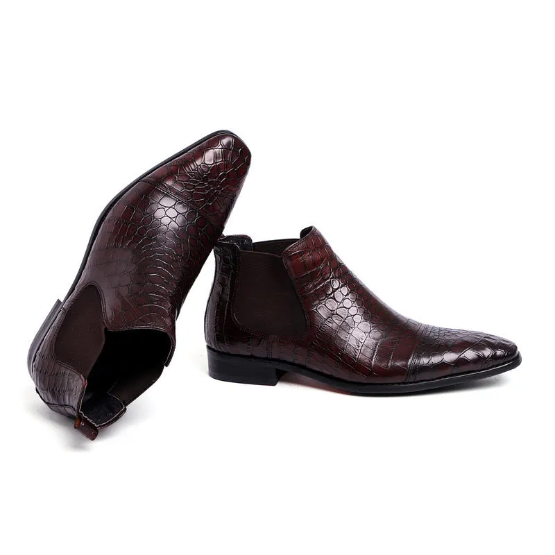 Men's High Leather Boots - Style and Comfort in Every Detail