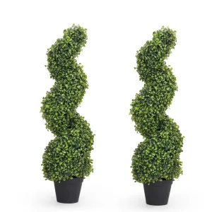 Mypoetree Outdoor Faux Boxwood Plants