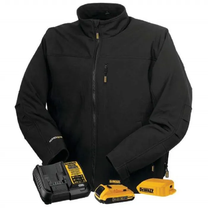 Radians DEWALT DCHJ060ABD1 Men's Heated Soft Shell Jacket Kitted, Black, 1 Each