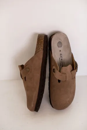 'Tacoma' Suede Boston Clogs in Mocha