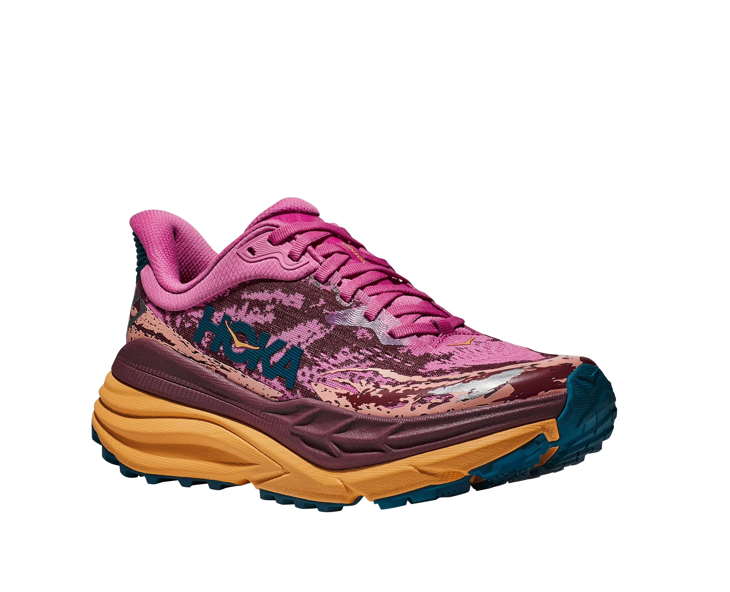 Women's Hoka Stinson 7 Color: Strawberry / Cabernet