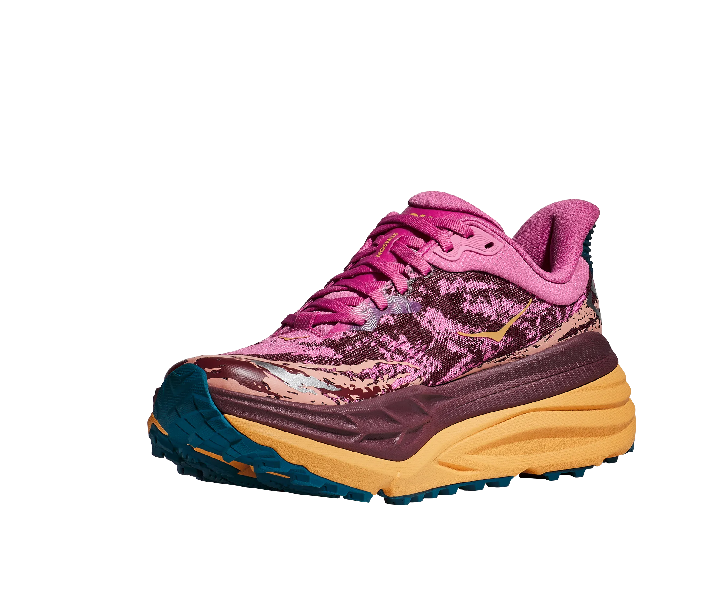 Women's Hoka Stinson 7 Color: Strawberry / Cabernet