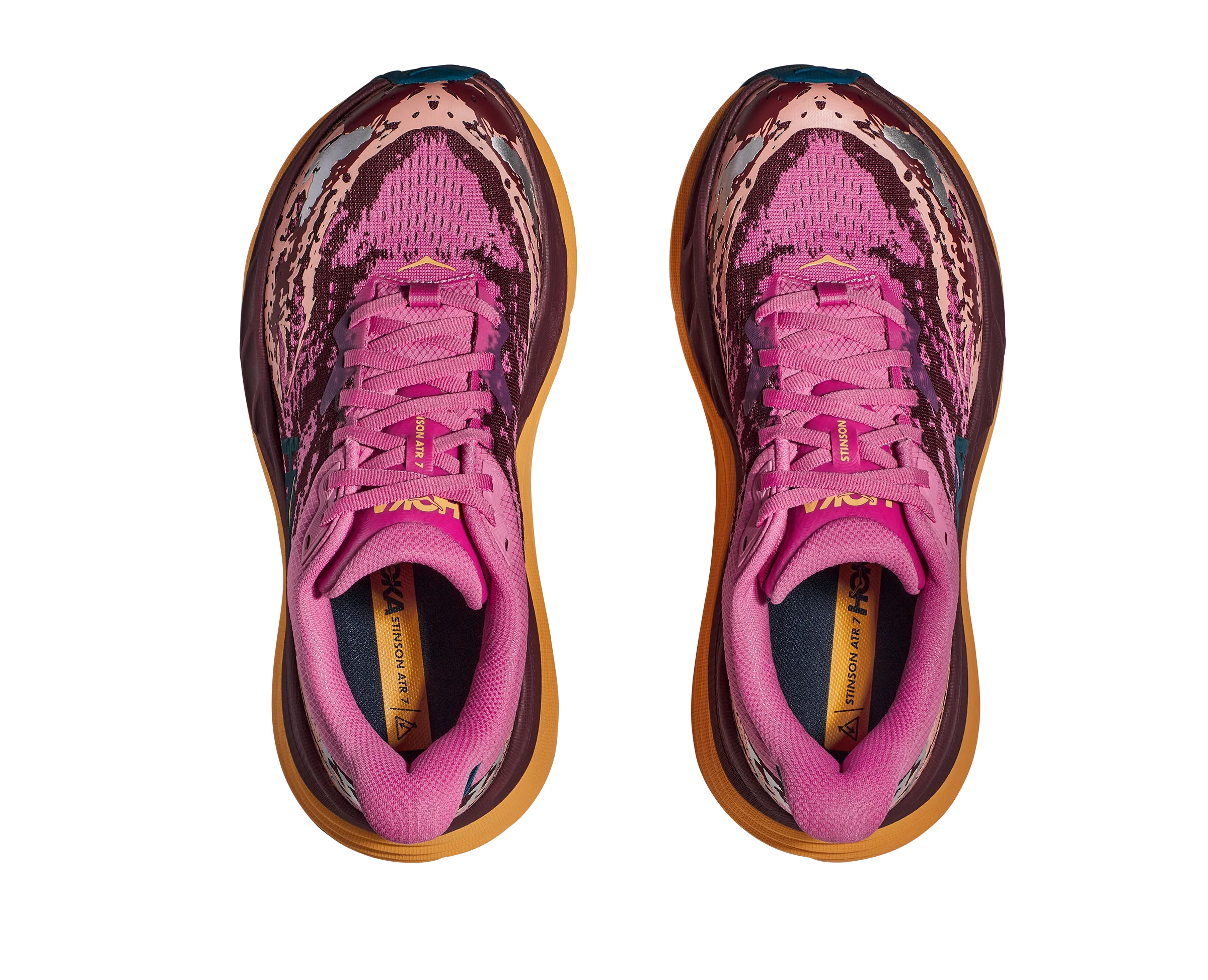 Women's Hoka Stinson 7 Color: Strawberry / Cabernet